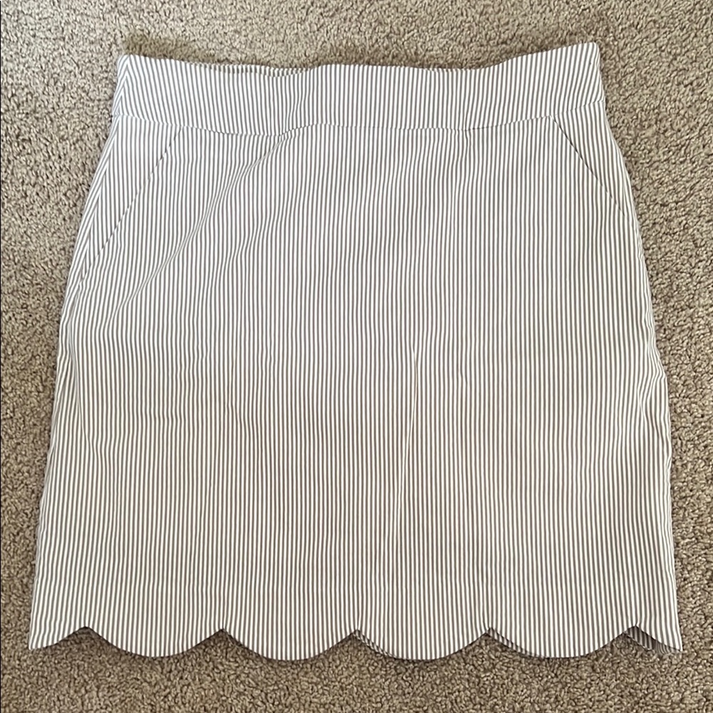 Tribal Striped Scalloped Golf Skirt